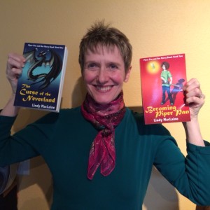Lindy and her 2 books