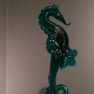 Green Glass Seahorse—in honor of Marjorie! 